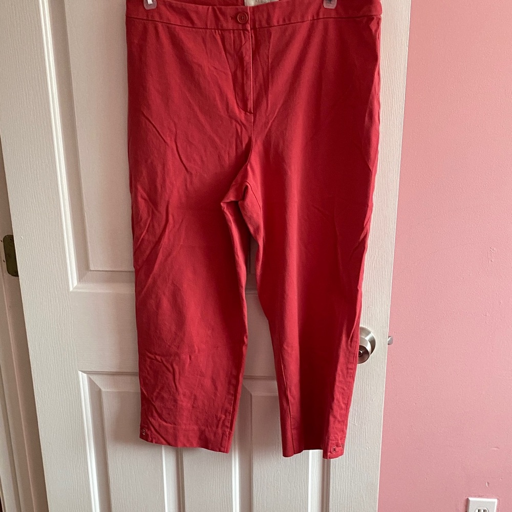 Talbots women Red Straight-Leg Chinos